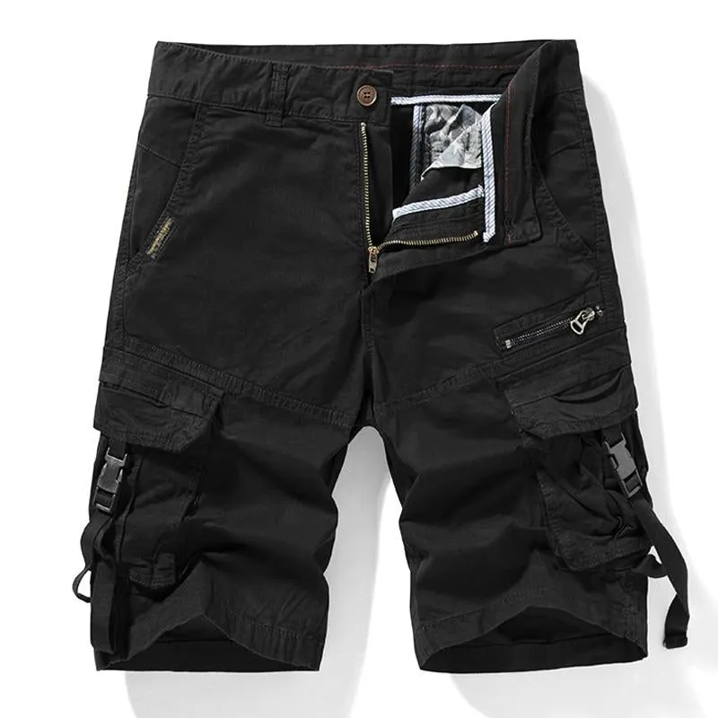 Men's Casual Cotton Multi-pocket Straight-leg Cargo Shorts 93297194M sold by Manly product image thumbnail 3