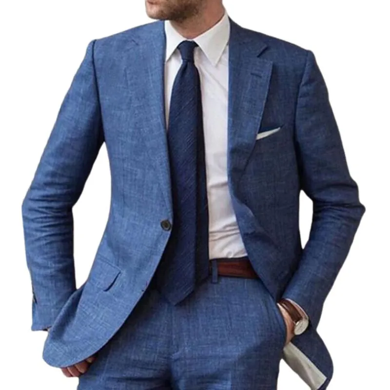 Men's Vintage Casual Single Breasted Printed Pocket Blazer 73666857TO sold by Manly