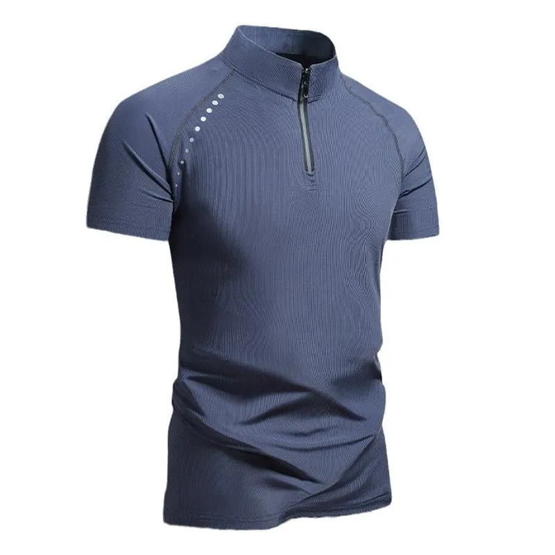 Men's Casual Quick-drying Breathable Stand-collar T-shirt 93148696X sold by Manly product image thumbnail 2