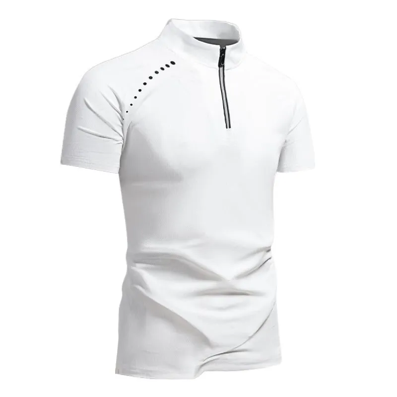 Men's Casual Quick-drying Breathable Stand-collar T-shirt 93148696X sold by Manly