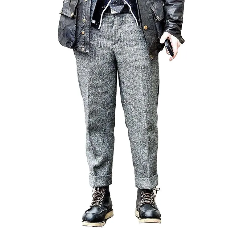 Men's Vintage Solid Color Straight Leg Trousers 57133091Y sold by Manly