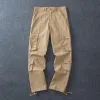Men's Loose Cotton Multi-Pocket Cargo Pants 63173352Y sold by Manly