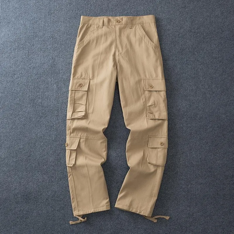Men's Loose Cotton Multi-Pocket Cargo Pants 63173352Y sold by Manly product image thumbnail 4