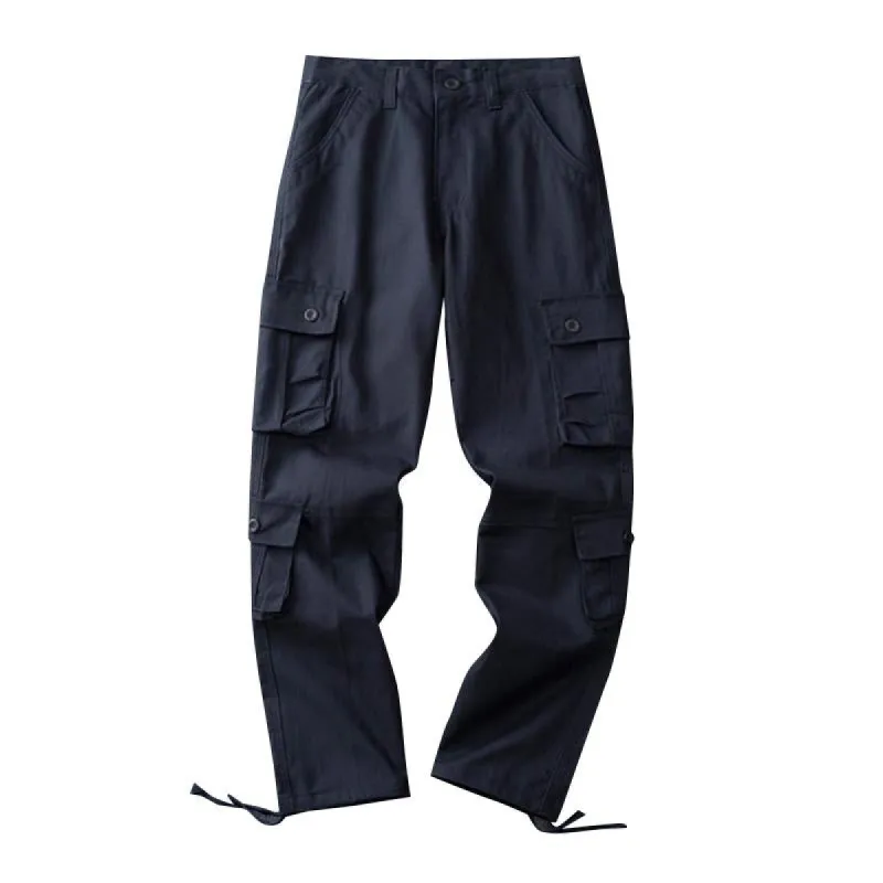 Men's Loose Cotton Multi-Pocket Cargo Pants 63173352Y sold by Manly