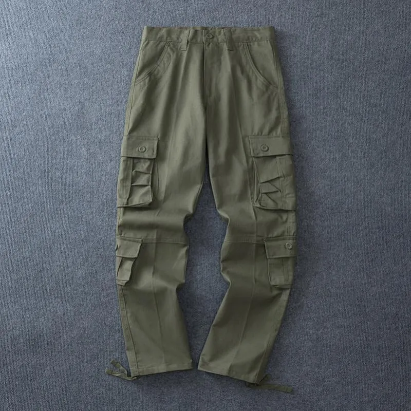 Men's Loose Cotton Multi-Pocket Cargo Pants 63173352Y sold by Manly product image thumbnail 2