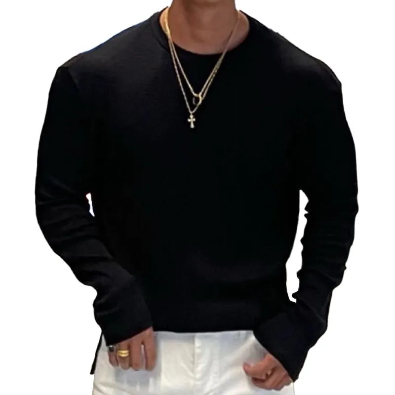 Men's Casual V-Neck Loose Long-Sleeved T-Shirt 99980522M sold by Manly product image thumbnail 5