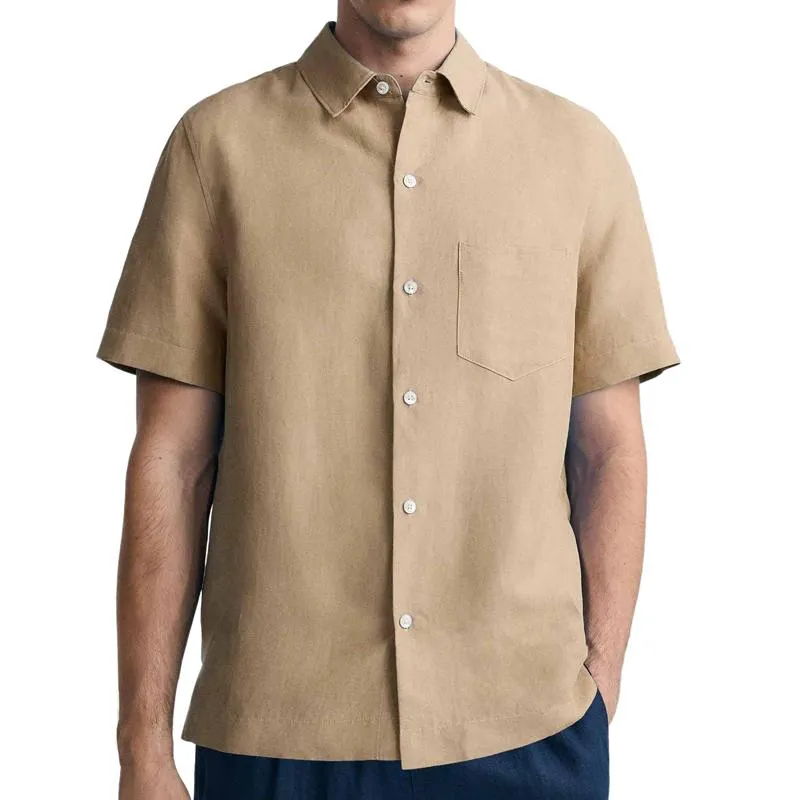 Men's Solid Cotton Blend Hawaiian Short Sleeve Shirt 06032530X sold by Manly product image thumbnail 5
