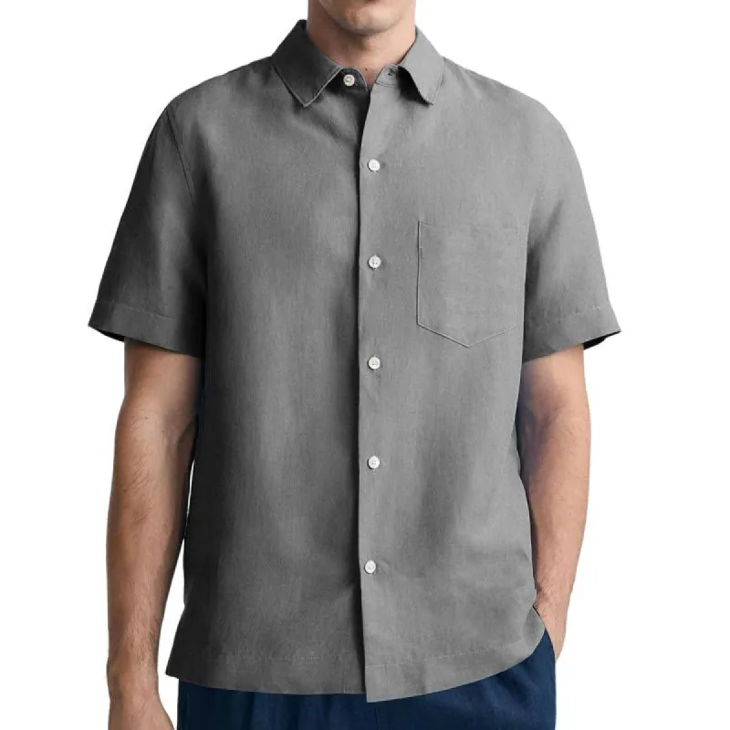 Men's Solid Cotton Blend Hawaiian Short Sleeve Shirt 06032530X sold by Manly