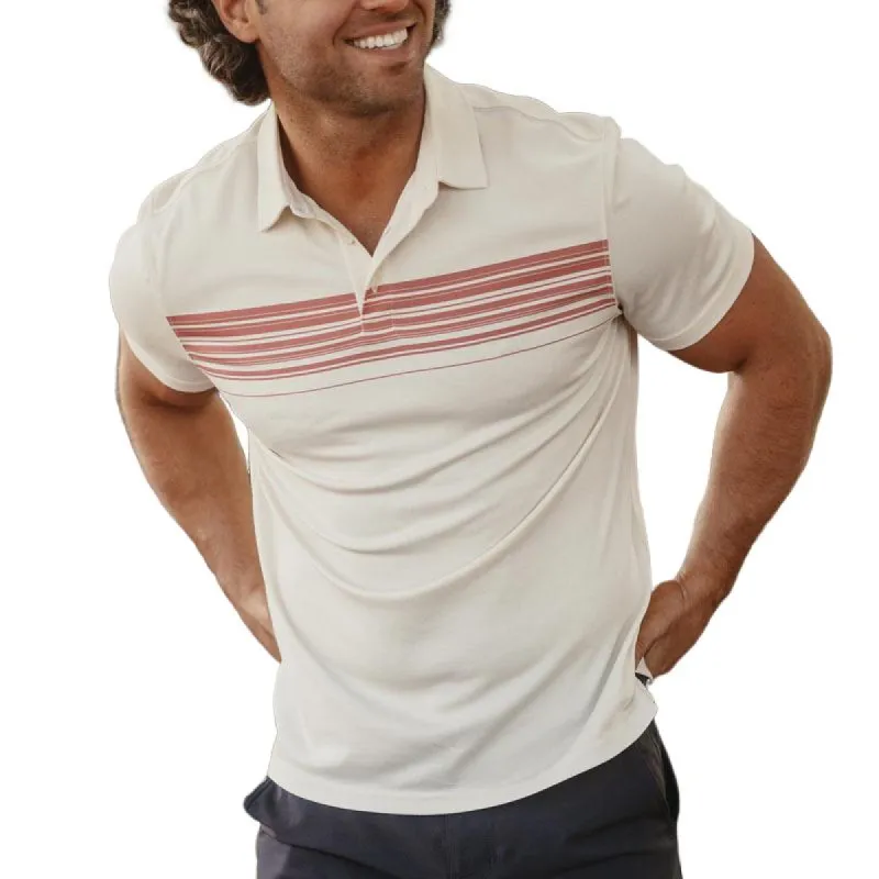 Men's Casual Lapel Contrast Striped Slim Fit Short Sleeve Polo Shirt 52951707M sold by Manly