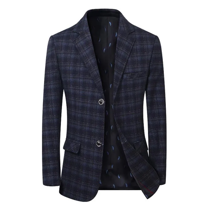 MEN'S VINTAGE PLAID LAPEL BLAZER 32932521X sold by Manly