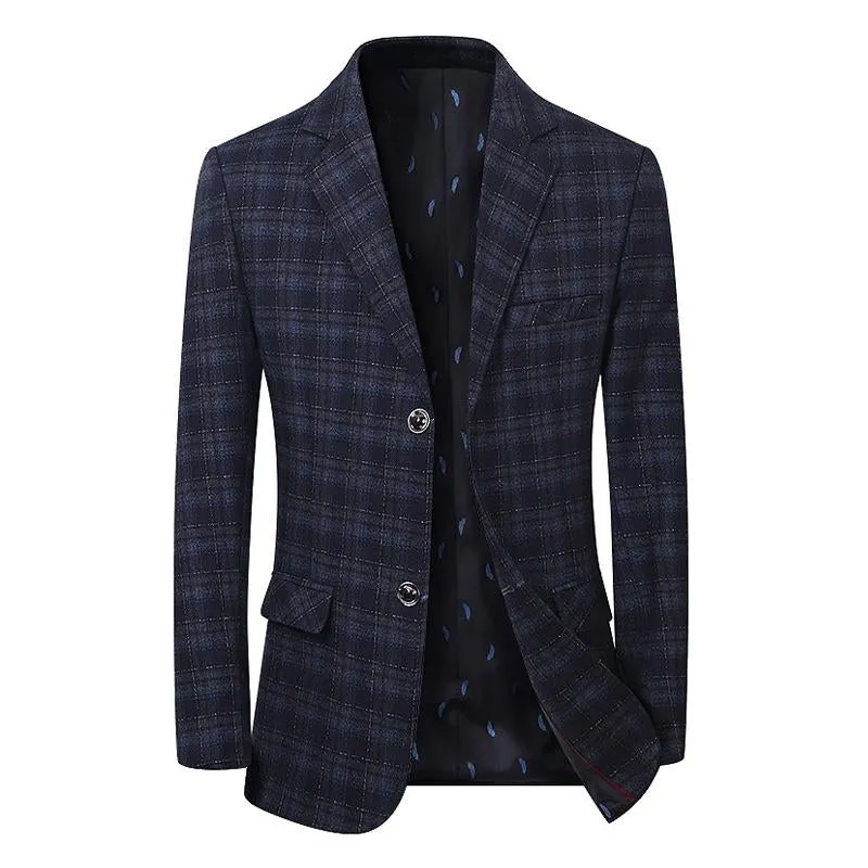 MEN'S VINTAGE PLAID LAPEL BLAZER 32932521X sold by Manly