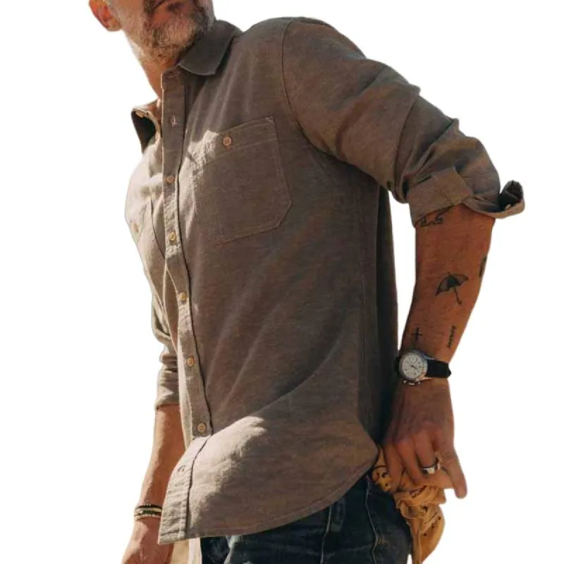 Men's Vintage Cotton Blend Slim Fit Long Sleeve Cargo Shirt 25488577M sold by Manly