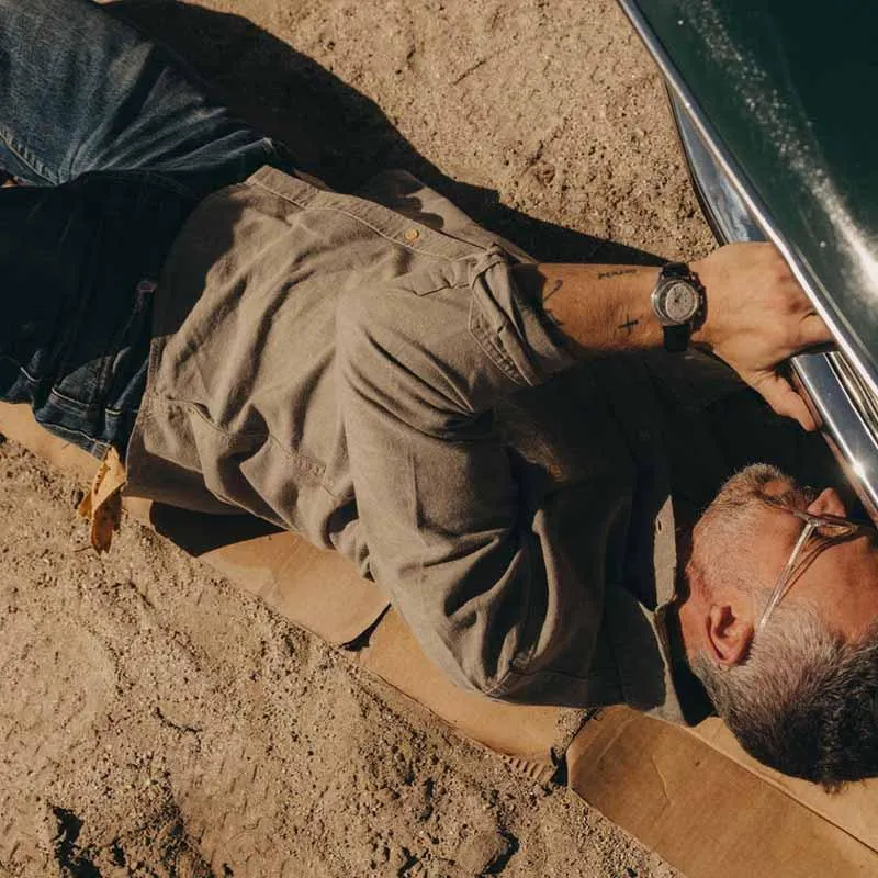 Men's Vintage Cotton Blend Slim Fit Long Sleeve Cargo Shirt 25488577M sold by Manly product image thumbnail 5