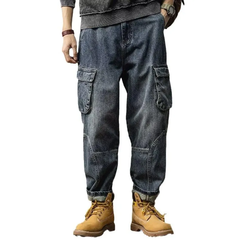 Men's Vintage Straight Leg Loose Cargo Jeans 20990580X sold by Manly