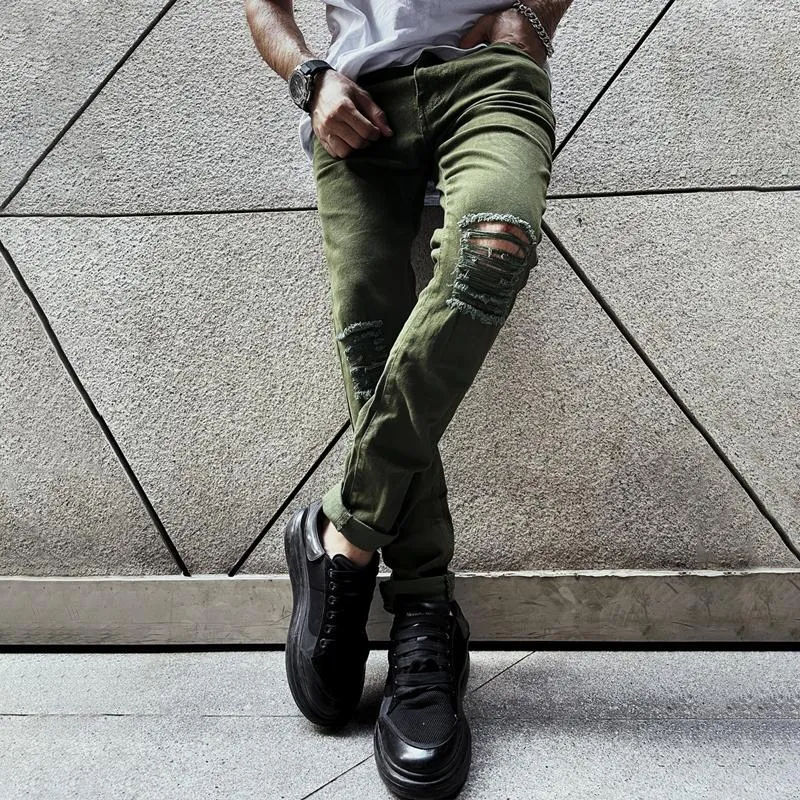 Men's Fashion Tight Distressed Hole Casual Jeans 15006938Z sold by Manly product image thumbnail 3