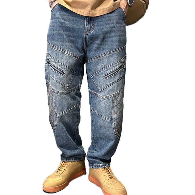 Men's Vintage Loose Panel Cargo Jeans 10510966Y sold by Manly