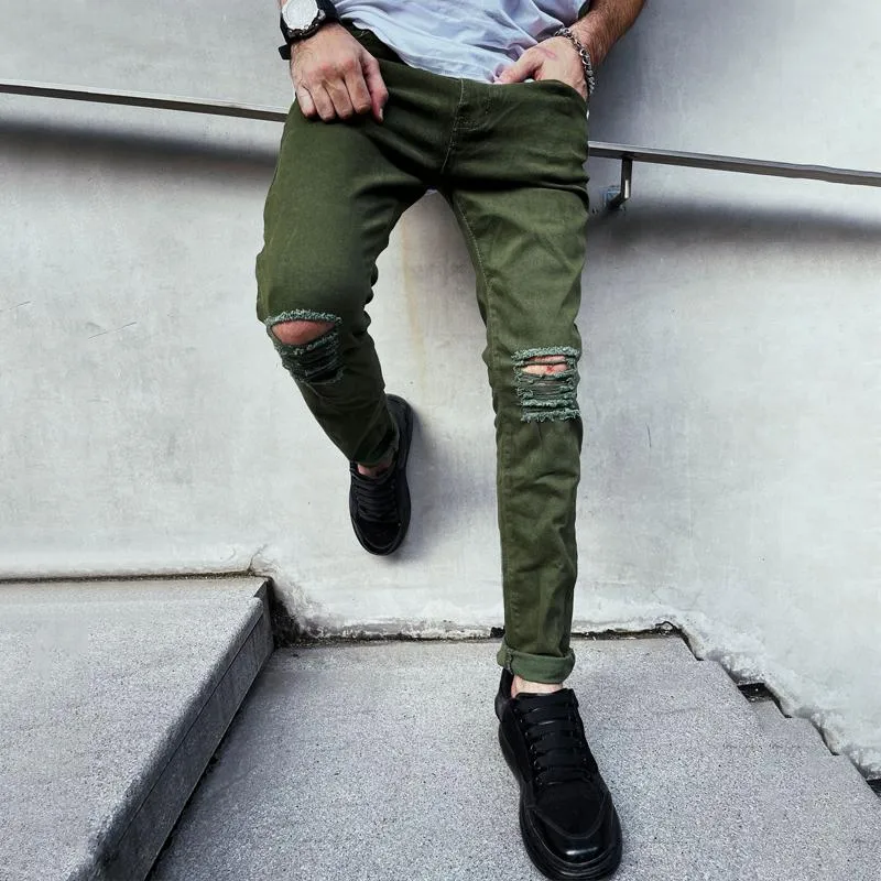 Men's Fashion Tight Distressed Hole Casual Jeans 15006938Z sold by Manly product image thumbnail 2