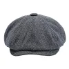 Men's British Vintage Herringbone Octagon Beret 27874947M sold by Manly