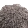 Men's British Vintage Herringbone Octagon Beret 27874947M sold by Manly