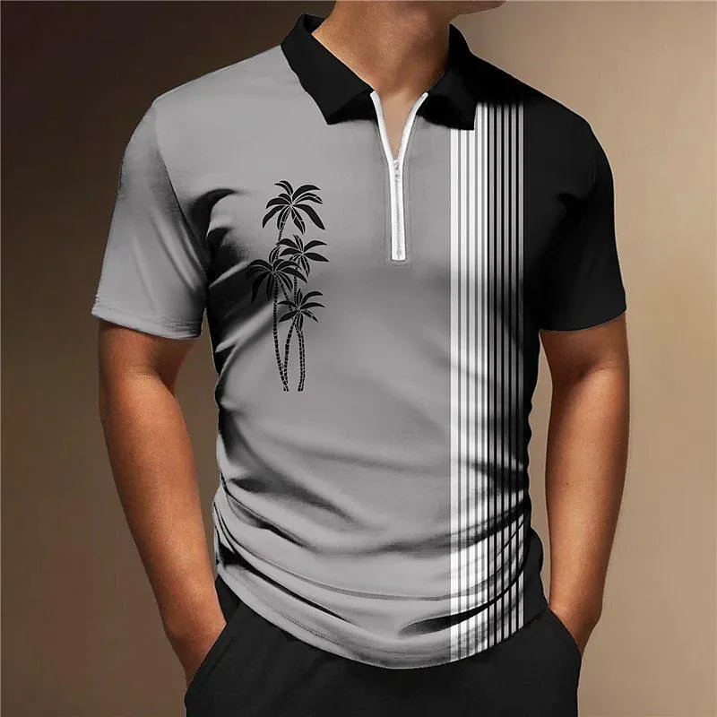Men's Coconut Tree Print Short Sleeve POLO Shirt 55340020X sold by Manly product image thumbnail 2