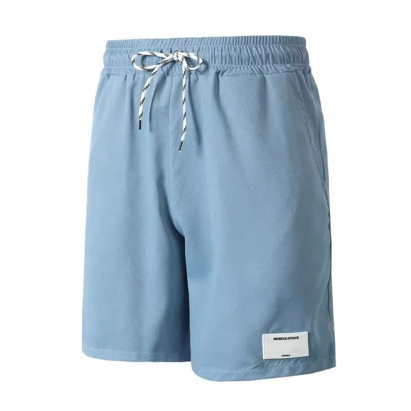 Men's Sports Casual Solid Color Drawstring Shorts 65974228Y sold by Manly