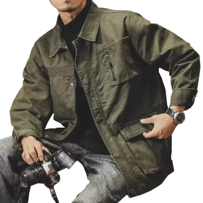 Men's Vintage Hunting Outdoor Lapel Work Jacket 91570946X sold by Manly