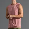 Men's Loose Solid Cooton Sports Tank Top 44374465Z sold by Manly