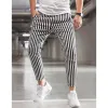 Men's Casual Striped Straight Pants 64813694Y sold by Manly