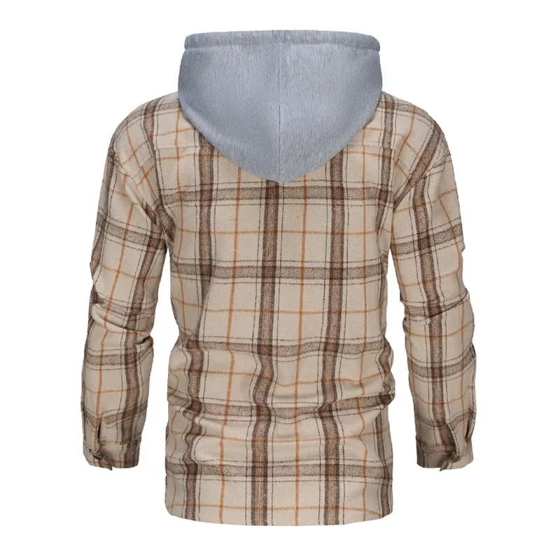 Men's Vintage Brushed Plaid Single Breasted Hoodie 33042873X sold by Manly product image thumbnail 3