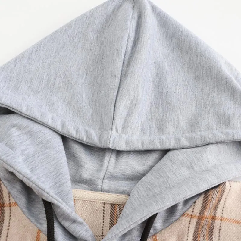 Men's Vintage Brushed Plaid Single Breasted Hoodie 33042873X sold by Manly product image thumbnail 4