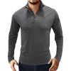 Men's Casual Stand Collar Zipper T Shirt 99017892M sold by Manly