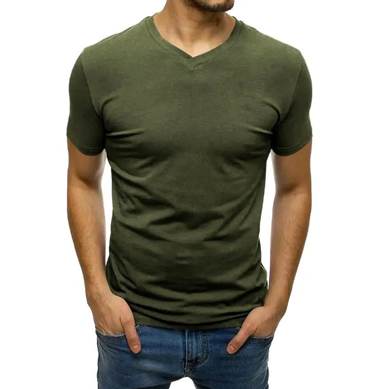 Men's Cotton V-Neck Short Sleeve T-Shirt 89763931X sold by Manly product image thumbnail 2