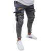 Men's Vintage Knee Multi Pocket Zipper Jeans 19924993X sold by Manly