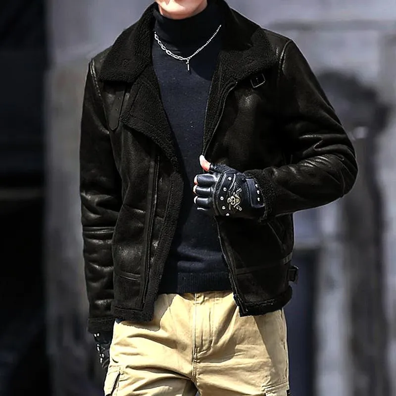 Men's Faux Fur Lapel Zipper Thicken Casual Coat 27192999Z sold by Manly product image thumbnail 2