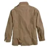 Men's Vintage Stand Collar Solid Color Multi-Pocket Cargo Jacket 62834591Y sold by Manly