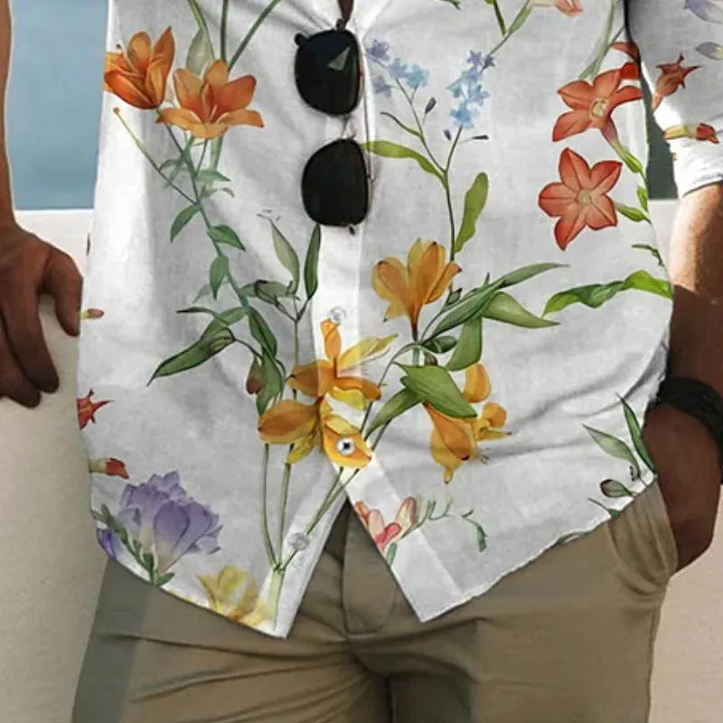 Men's Retro Casual Printed Long Sleeve Shirt 18974975TO sold by Manly product image thumbnail 3