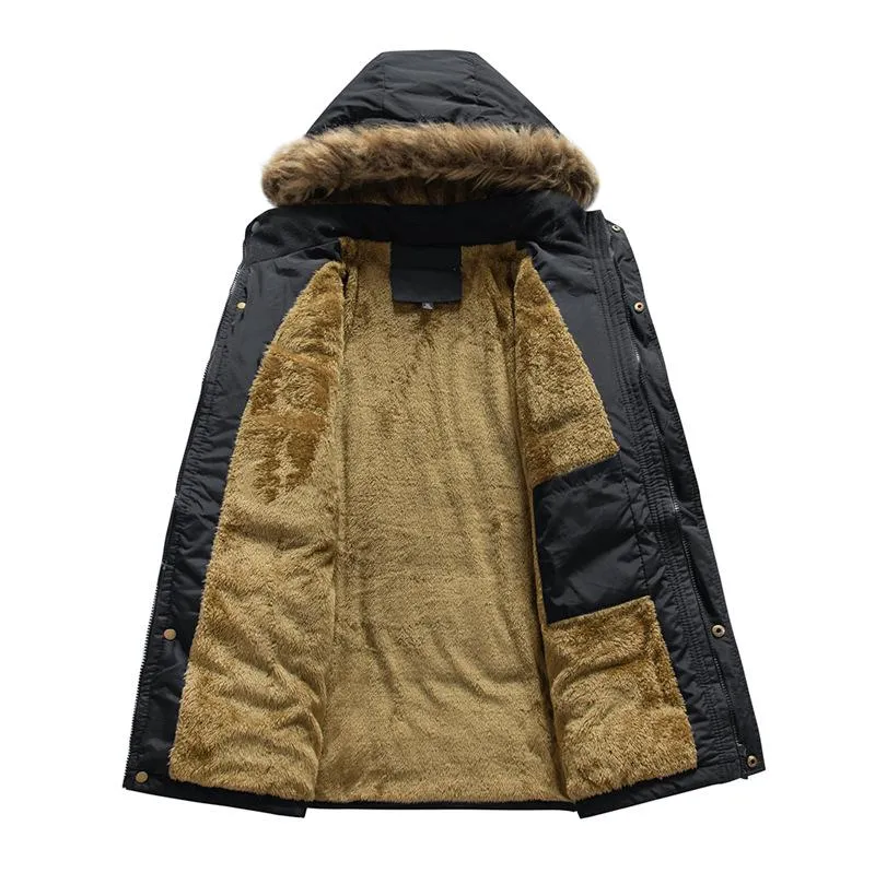 Men's Fleece Thickened Hooded Cotton Coat 15364137X sold by Manly product image thumbnail 4