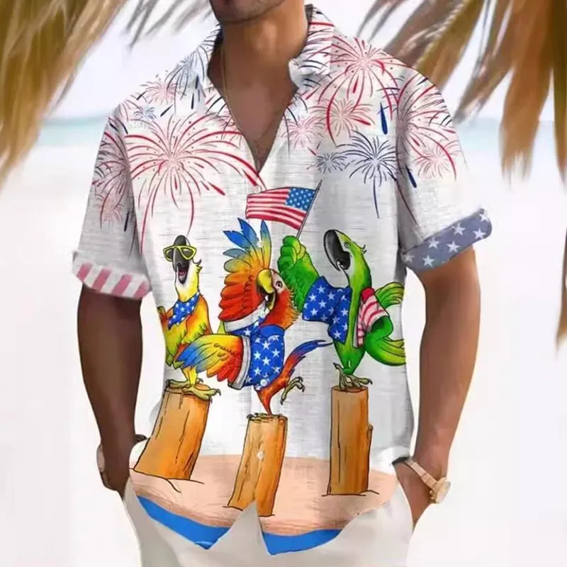 Men's Short Sleeve Printed Lapel Shirt 76427363X sold by Manly product image thumbnail 2