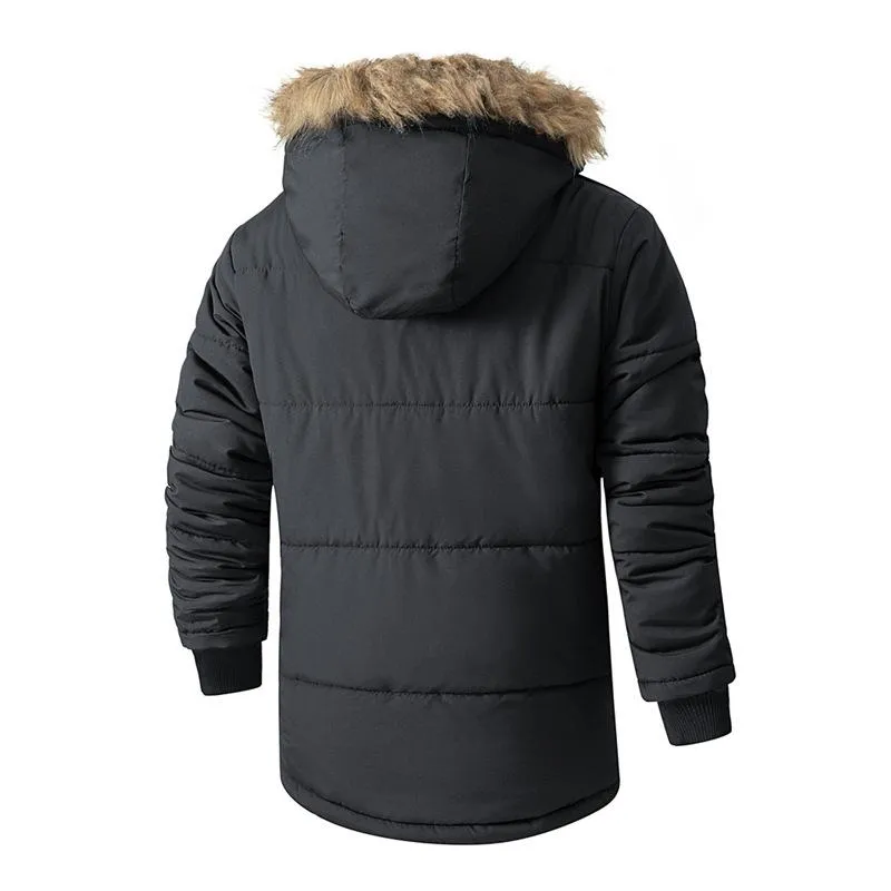 Men's Fleece Thickened Hooded Cotton Coat 15364137X sold by Manly product image thumbnail 3