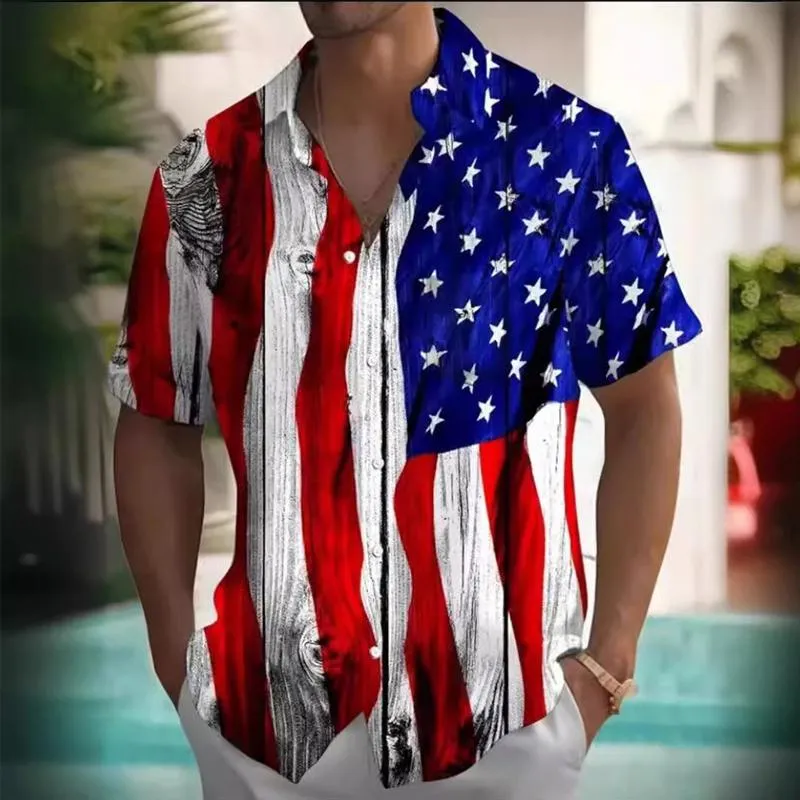Men's Short Sleeve Printed Lapel Shirt 76427363X sold by Manly product image thumbnail 5