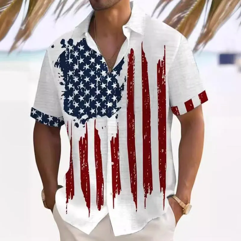 Men's Short Sleeve Printed Lapel Shirt 76427363X sold by Manly product image thumbnail 4