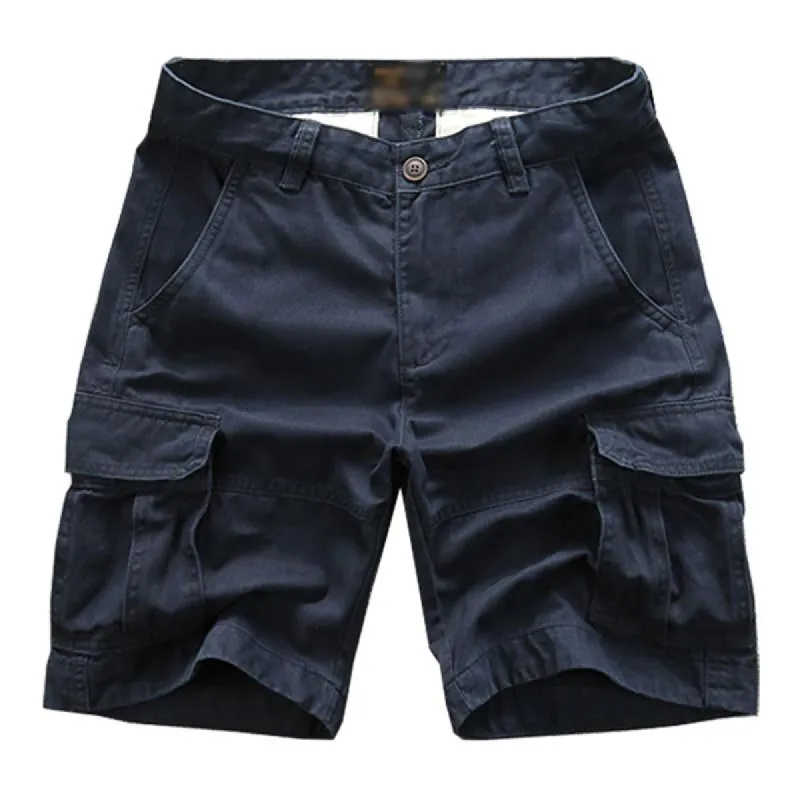 Men's Casual Outdoor Solid Color Cotton Multi-Pocket Cargo Shorts 29391736M sold by Manly