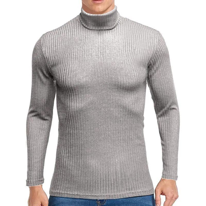 Men's Casual Solid Color Turtleneck Long Sleeve T-Shirt 79466696Y sold by Manly product image thumbnail 5
