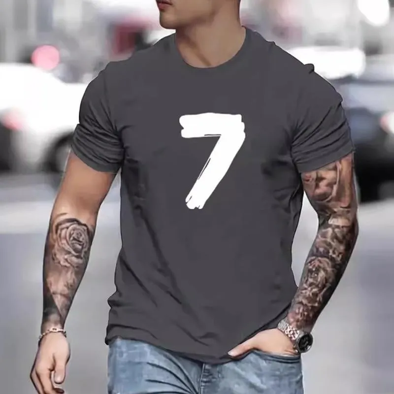 Men's Round Neck Cotton Printed Short Sleeve T-Shirt 10520481X sold by Manly product image thumbnail 5