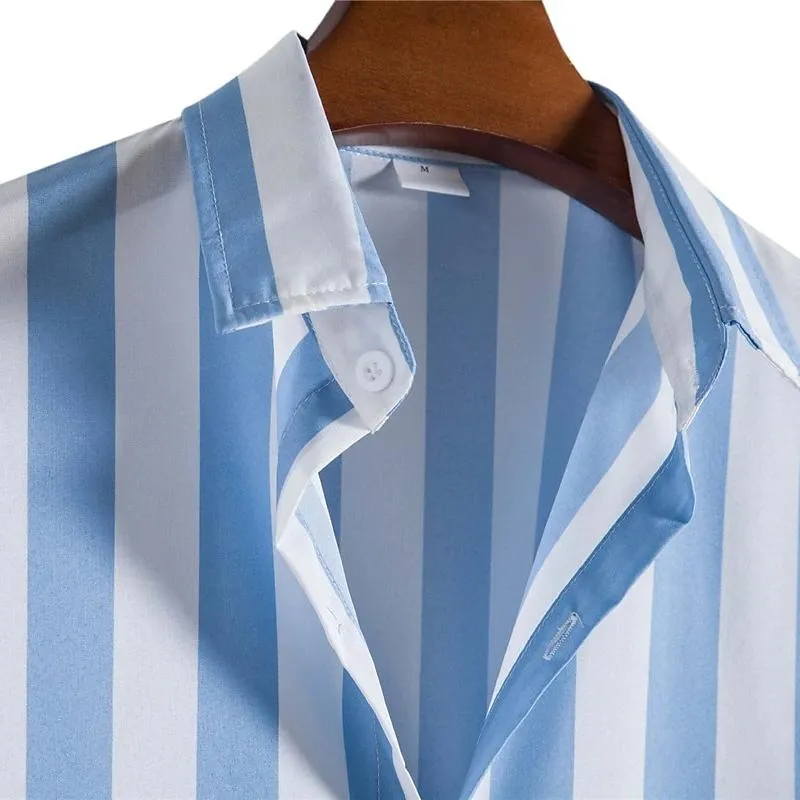 Men's Fashion Striped Short Sleeve Shirt 13303019X sold by Manly product image thumbnail 4