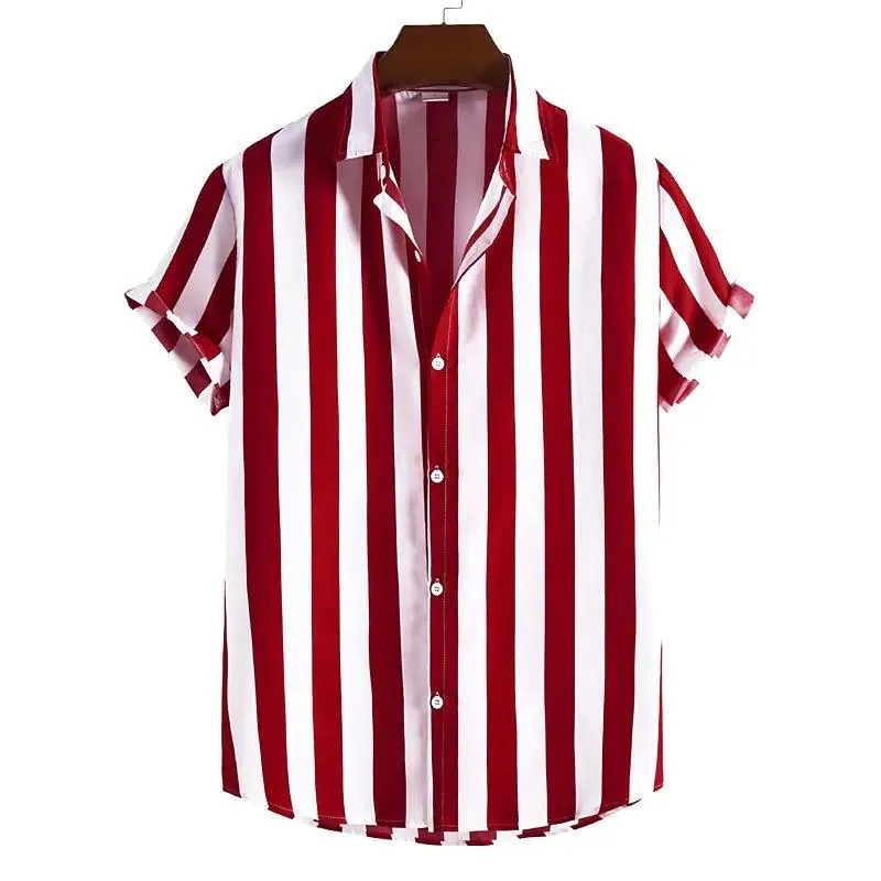 Men's Fashion Striped Short Sleeve Shirt 13303019X sold by Manly product image thumbnail 5