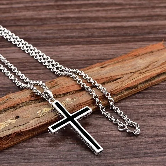 Retro Casual Simple Cross Necklace 29516465TO sold by Manly product image thumbnail 2