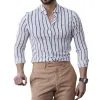 Men's Striped Long Sleeve Shirt 23156516Z sold by Manly