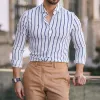 Men's Striped Long Sleeve Shirt 23156516Z sold by Manly