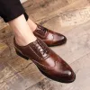 MEN'S BROGUE CARVED LEATHER SHOES 62932875 sold by Manly
